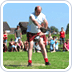 Stoere mannen in kilts op de Highland Games..