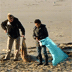 Jutten op het strand van Vlissingen