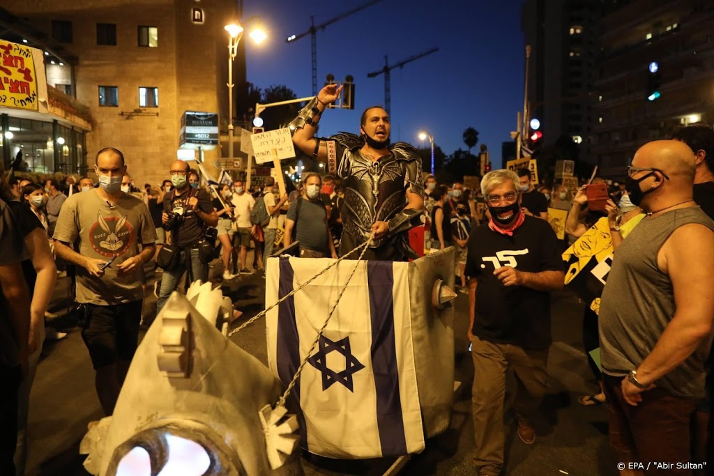 Protesten door heel Israël tegen premier Netanyahu