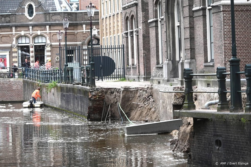 Kade Amsterdam mogelijk ingestort door overbelasting en boten