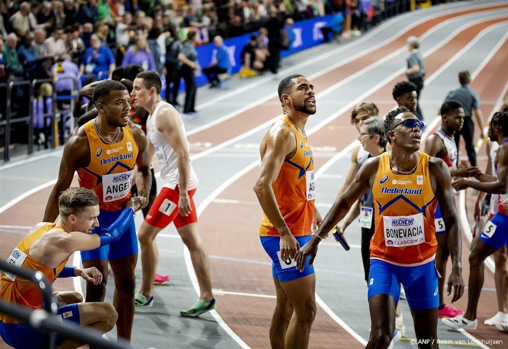 Brons estafettemannen op 4x400 meter bij WK indoor in Glasgow