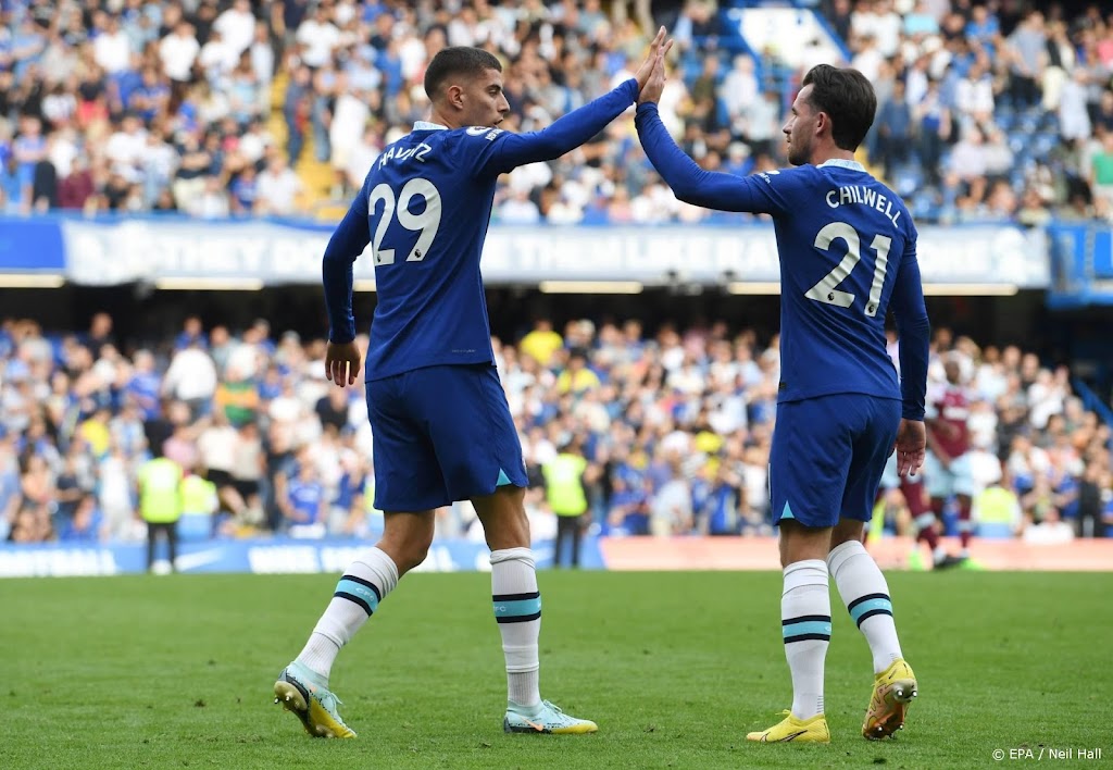 Invallers Chilwell en Havertz helpen Chelsea langs West Ham
