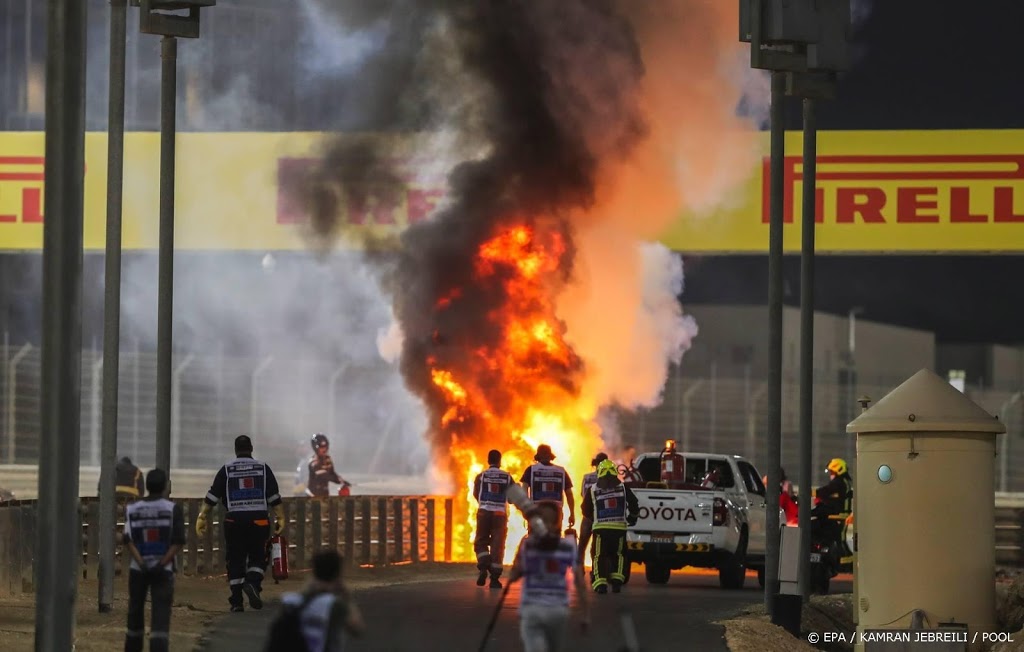 Extra maatregelen op circuit Bahrein na crash Grosjean