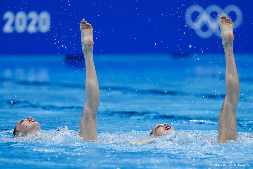 Synchroonzwemsters De Brouwer in Tokio negende in finale duetten