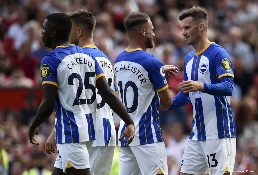Brighton na zege op Leicester naar vierde plek in Premier League