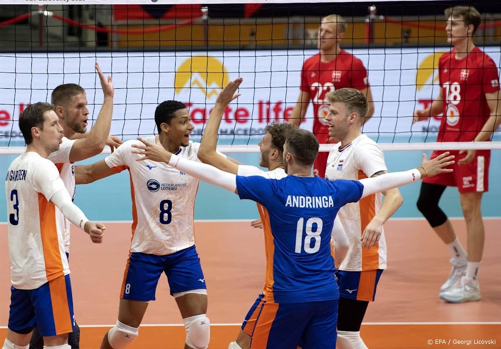 Nederlandse volleyballers door op EK na moeizame zege