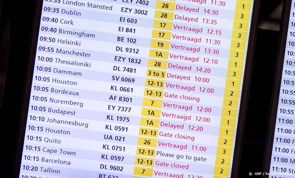 Ruim 300 vluchten geschrapt op Schiphol vanwege noodweer