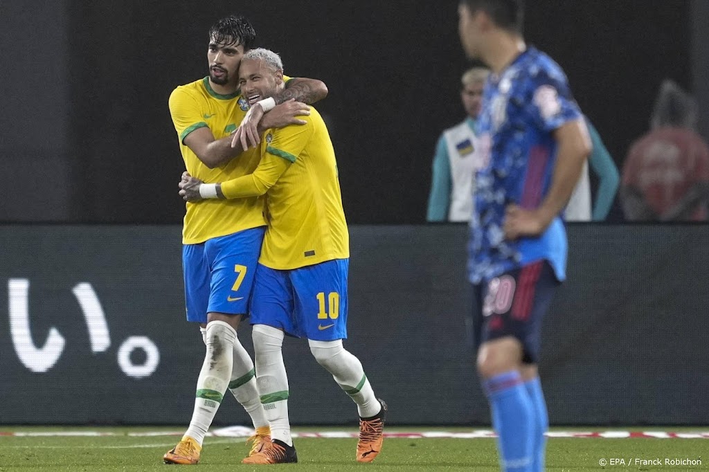 Neymar schiet Brazilië in oefenwedstrijd voorbij Japan