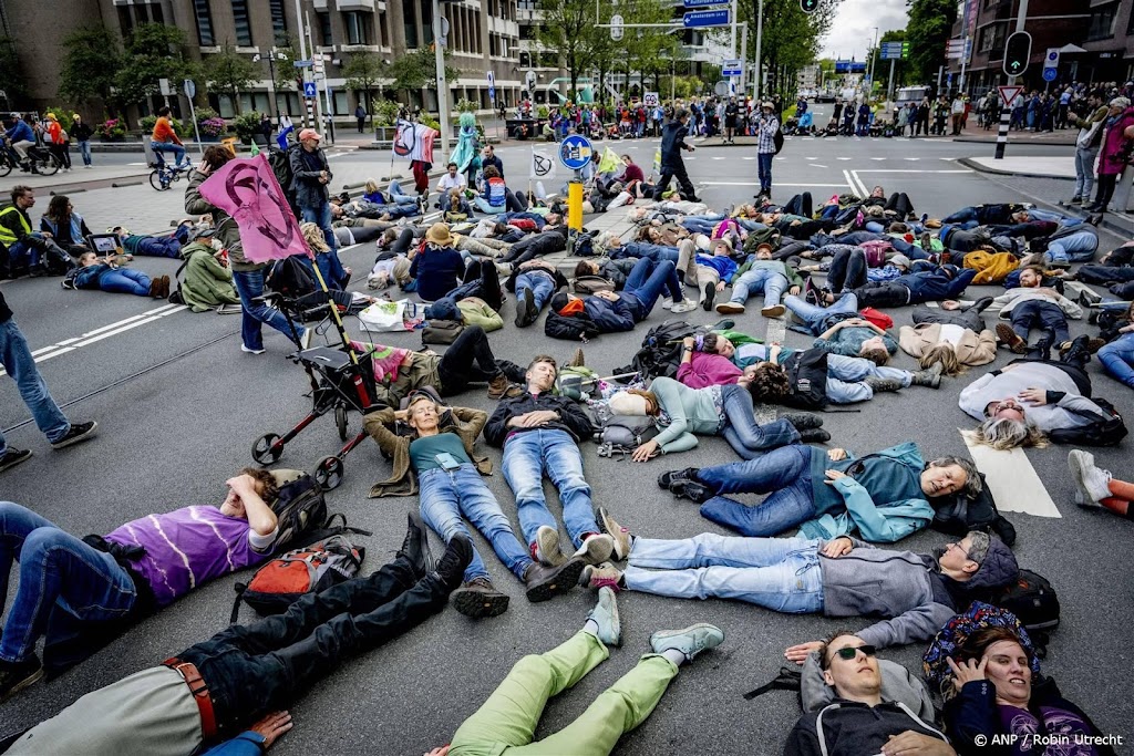 Politie zet waterkanon in tegen demonstranten op kruising bij A12