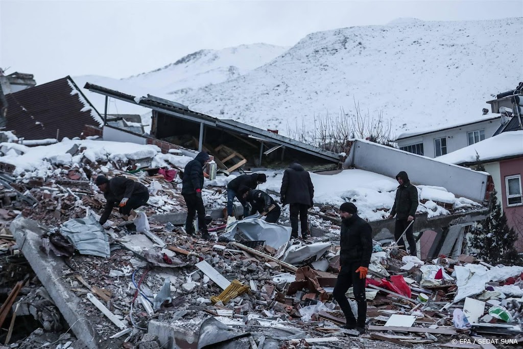 Dodental aardbevingen Turkije en Syrië ruim 7300