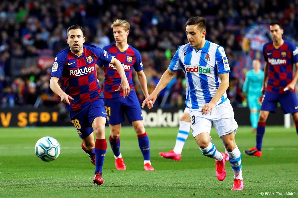 FC Barcelona wint thuiswedstrijd tegen Real Sociedad moeizaam