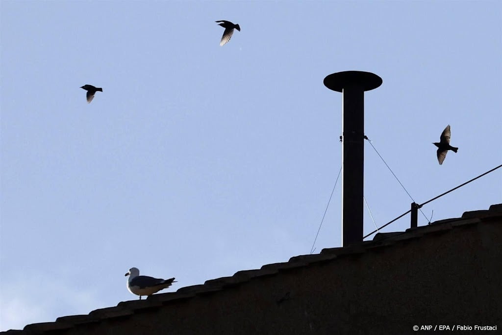 Grote menigte wacht in Vaticaanstad op rook uit Sixtijnse Kapel