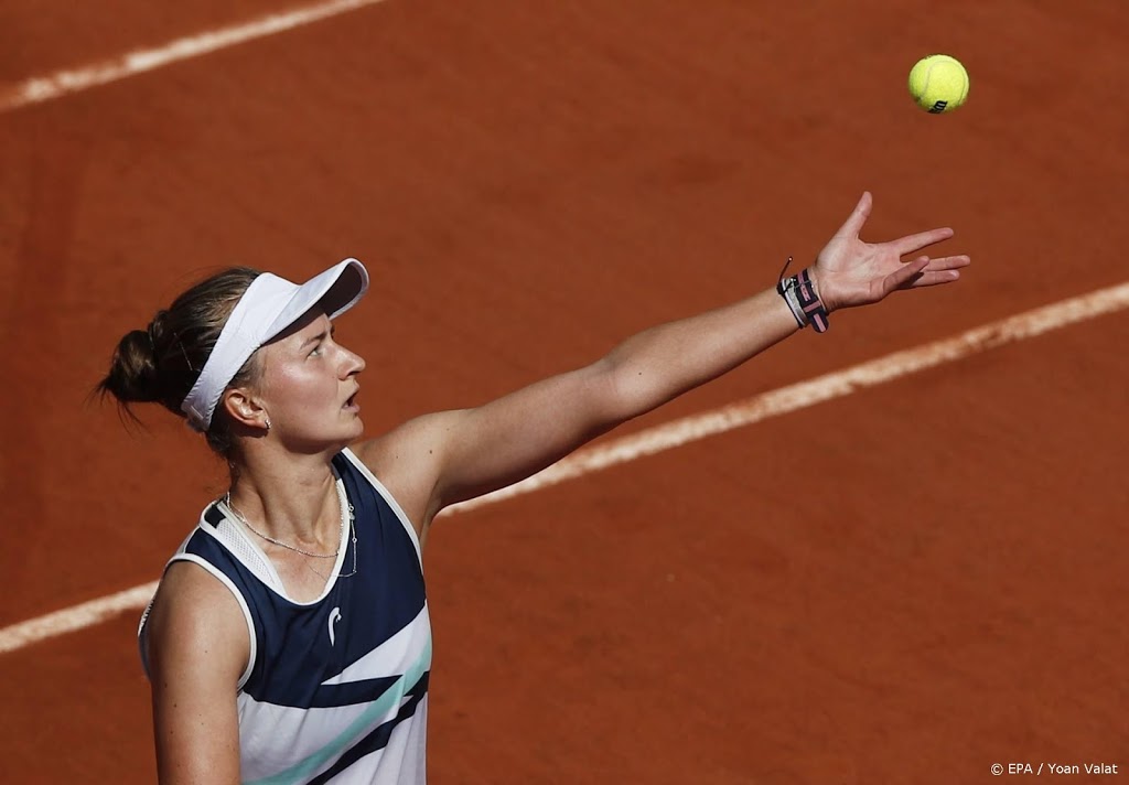 Tennisster Krejcikova voor het eerst in kwartfinales grand slam