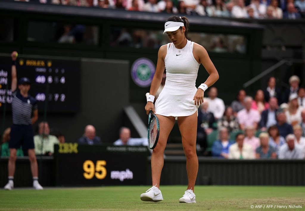Britse hoop Raducanu redt het niet tegen qualifier op Wimbledon