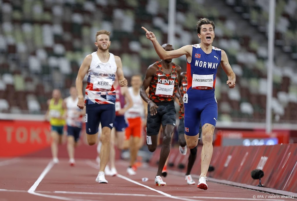 Noorse atleet Ingebrigtsen wint 1500 meter in olympisch record