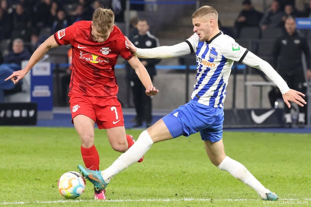 RB Leipzig wint bij Hertha BSC en klimt naar vierde plaats