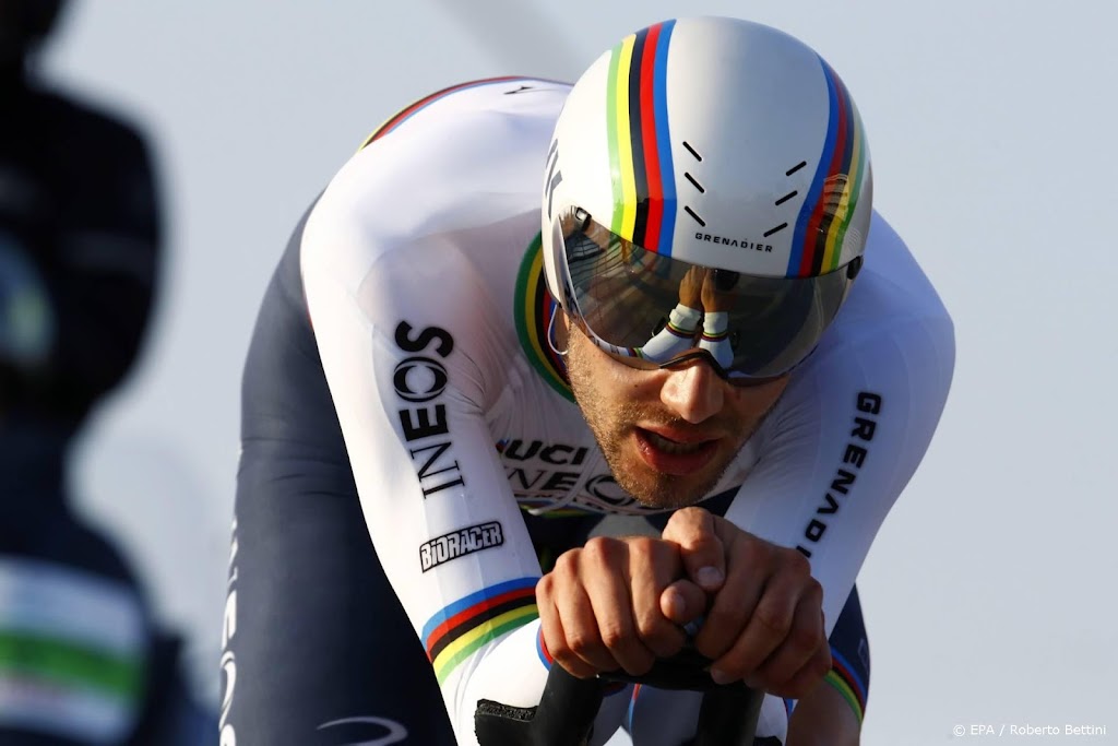 Italiaan Ganna net iets sneller dan Van Aert in tijdrit Dauphiné