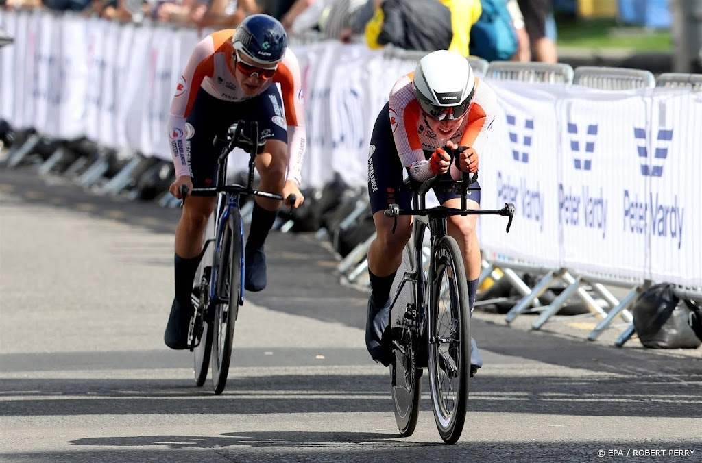 Late wisselingen nekken Nederland op mixed relay bij WK wielrennen