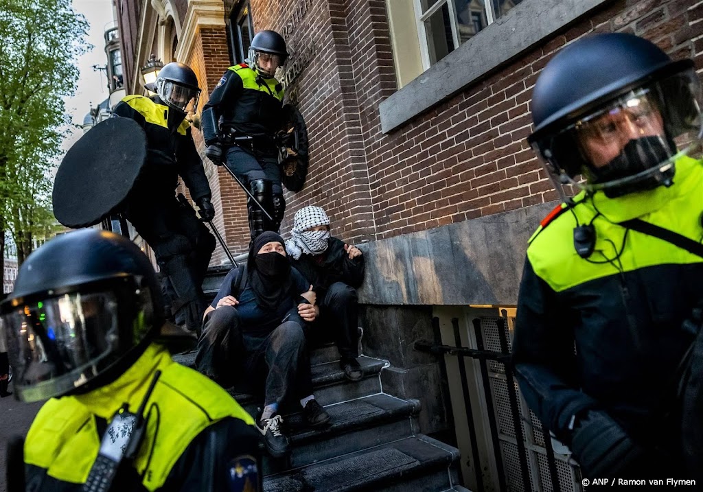 Drie aanhoudingen bij pro-Palestijns protest in Amsterdam