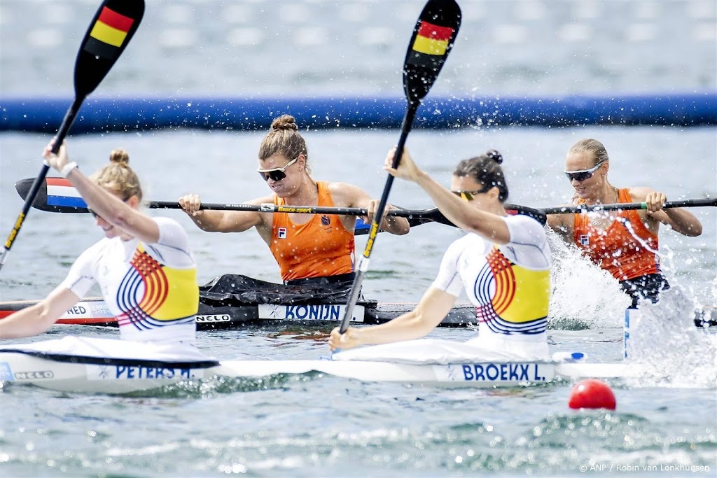 Kajaksprintsters Vorsselman en Konijn worden laatste in finale