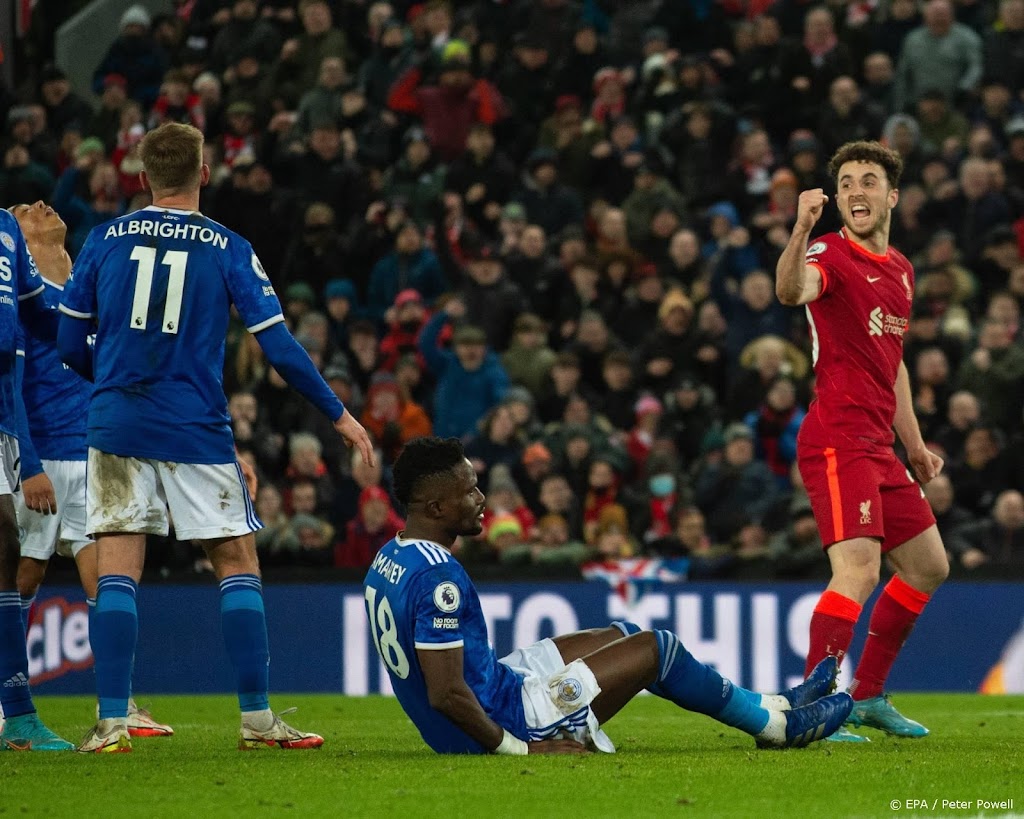 Aanvaller Jota helpt Liverpool aan zege op Leicester City