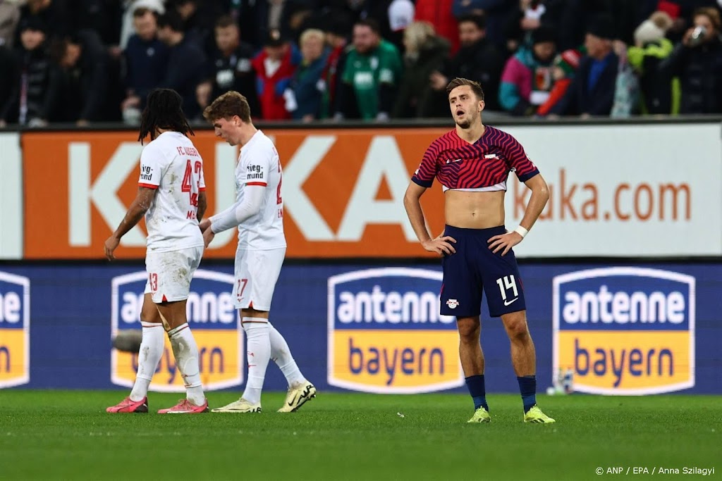 RB Leipzig blijft bij Augsburg steken op gelijkspel