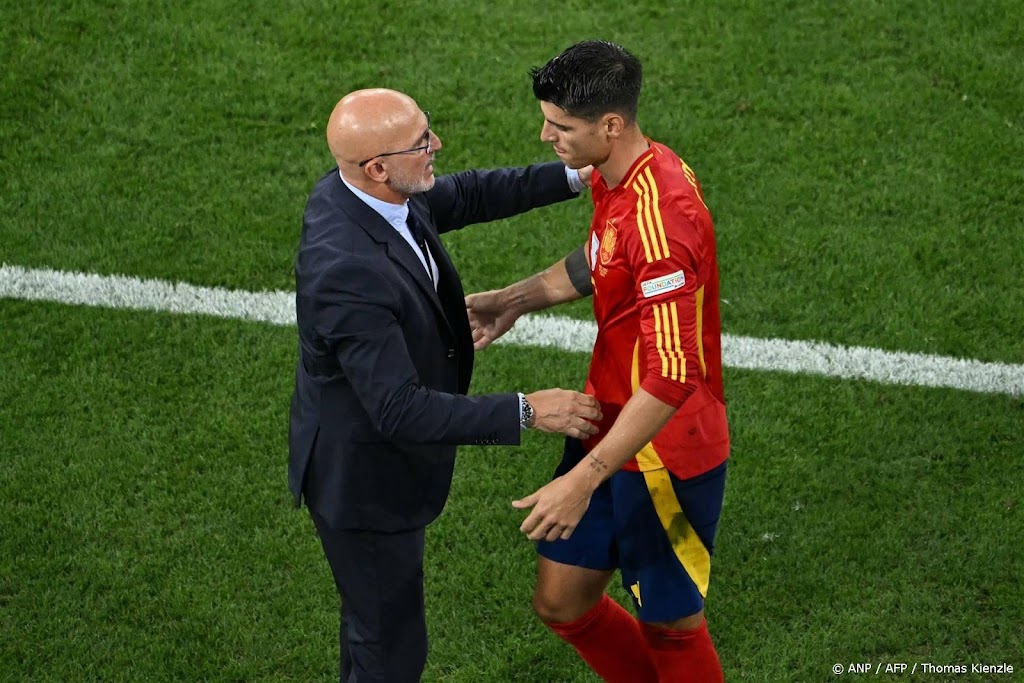 Morata kan spelen in EK-finale na vreemde botsing na halve finale