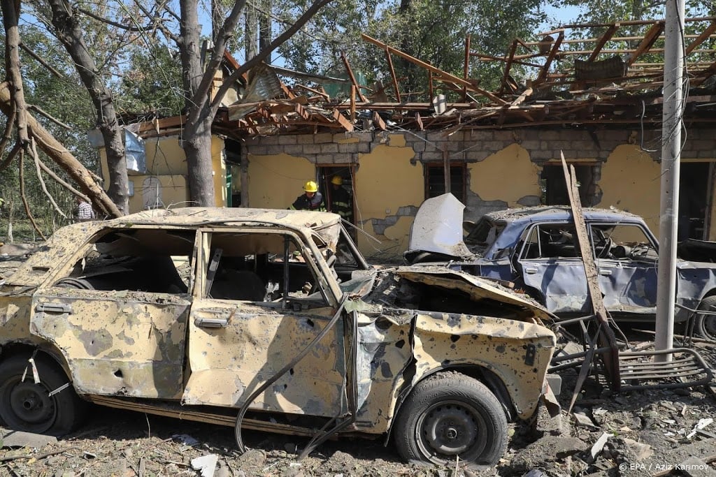 'Raketten treffen belangrijkste stad Nagorno-Karabach'