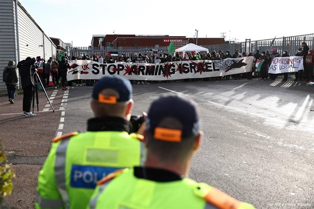 Protest bij Britse wapenfabrikant tegen leveringen aan Israël