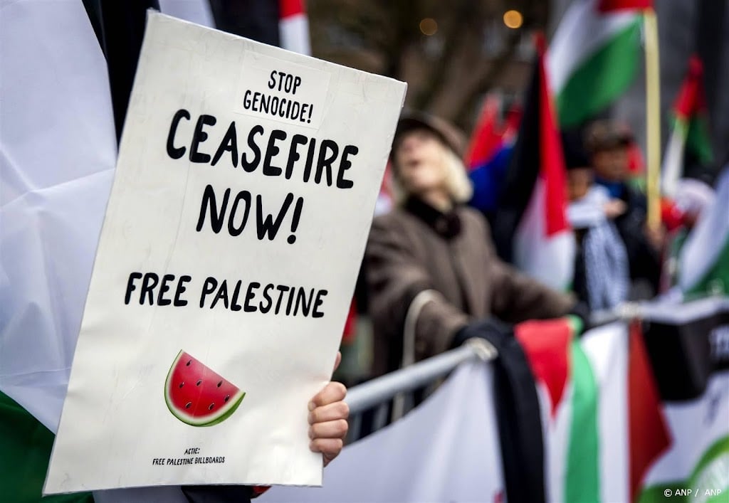 Honderden demonstreren op tweede dag genocidezaak Israël
