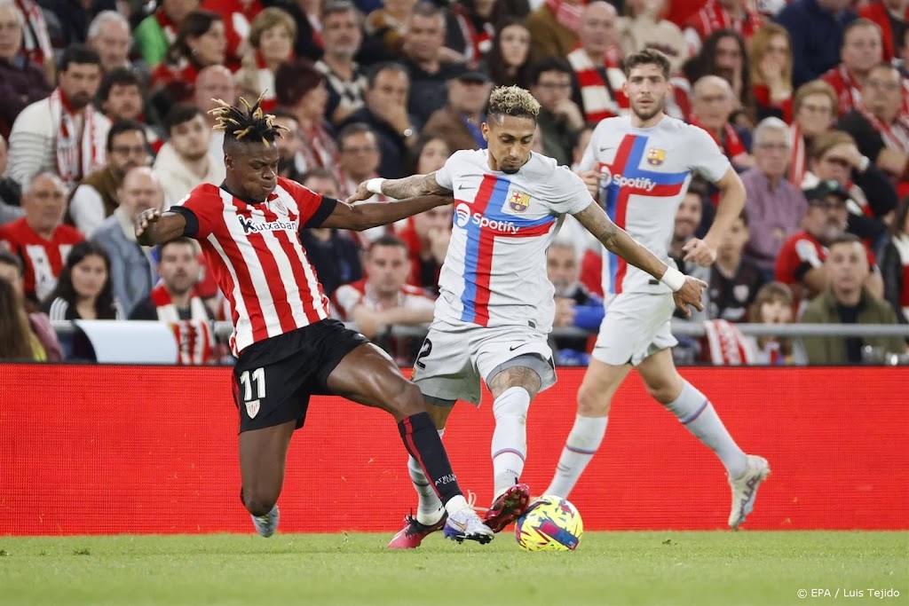 FC Barcelona ontsnapt in slotfase aan puntenverlies bij Athletic