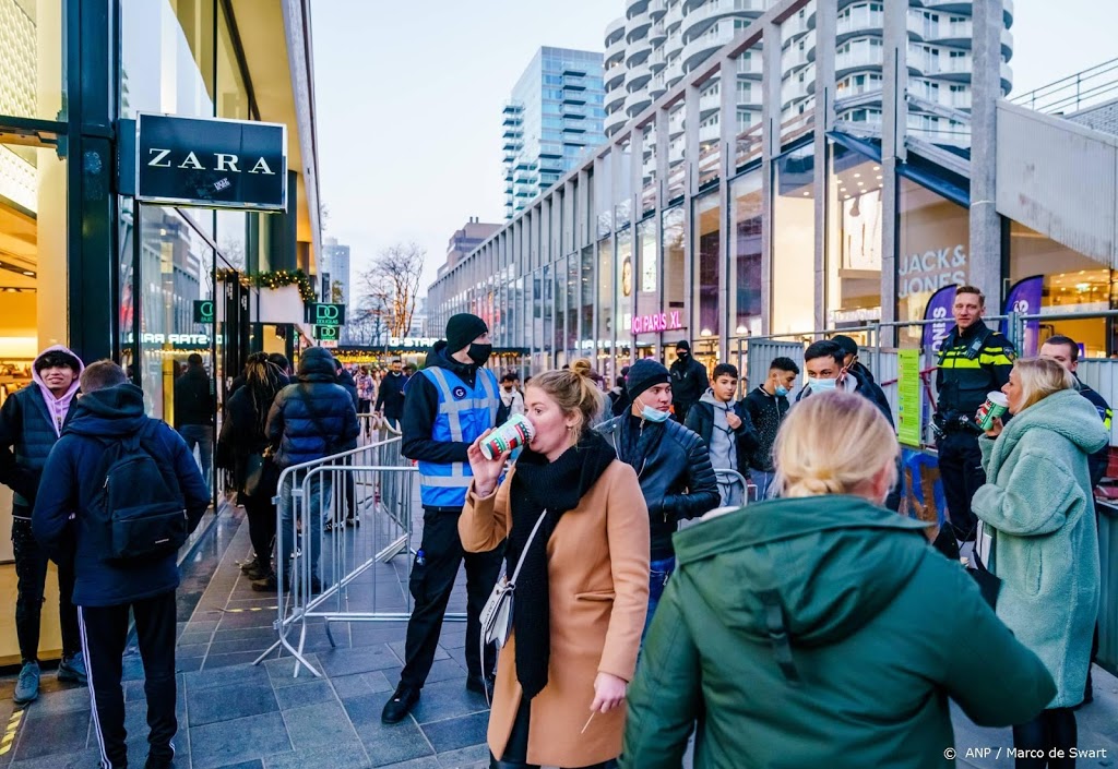 Ook in Rotterdamse binnenstad te druk