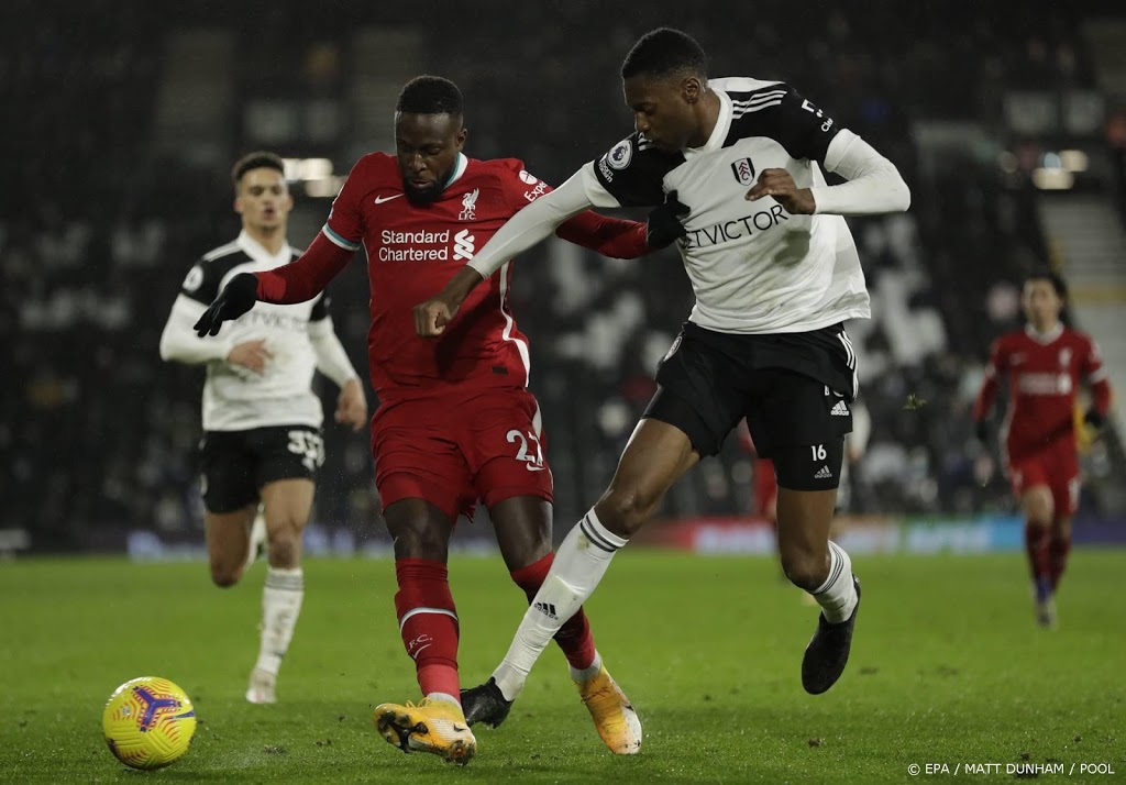 Liverpool speelt slechts gelijk tegen Fulham