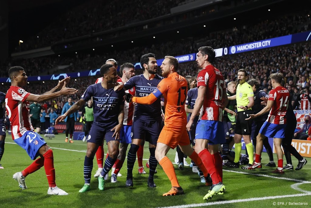 Politie grijpt in bij verhitte spelers Atlético en City