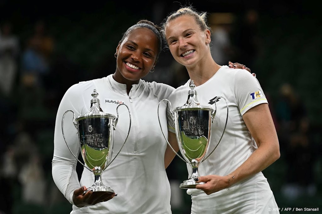 Tennissters Siniakova en Townsend winnen dubbelspel Wimbledon