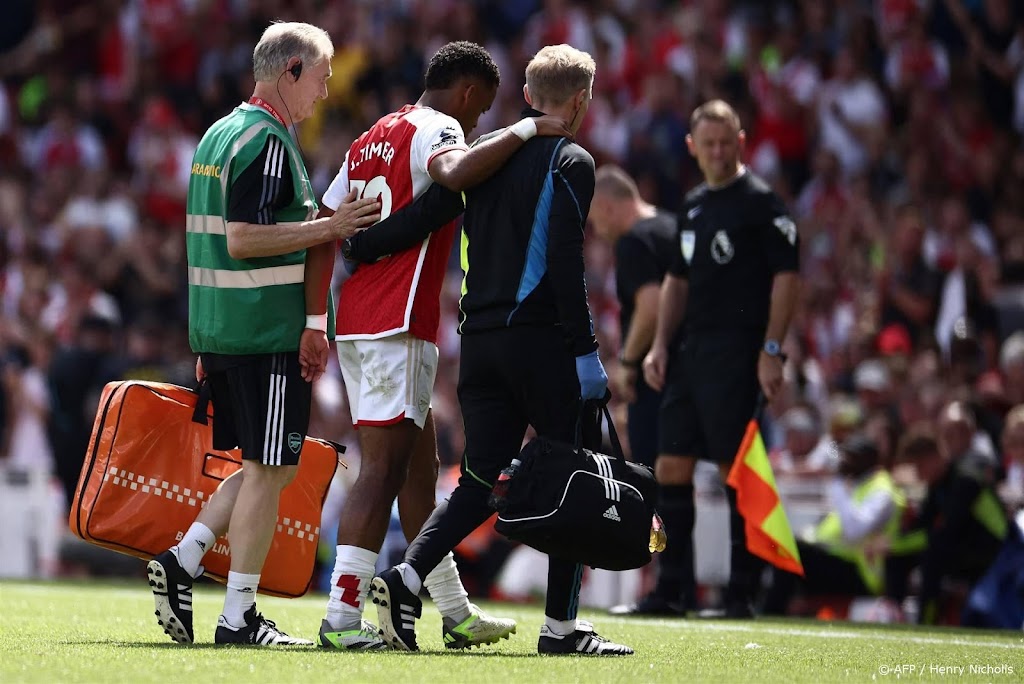 Arsenal is Timber voorlopig kwijt met blessure aan rechterknie