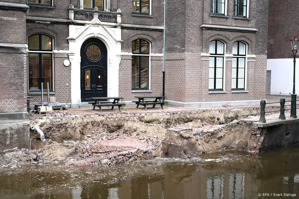 Gebouwen UvA weer open na verzakking kade