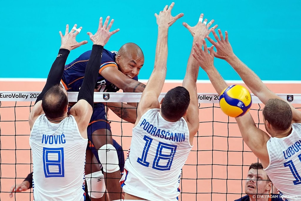 Volleyballers uitgeschakeld op EK na verlies tegen Servië