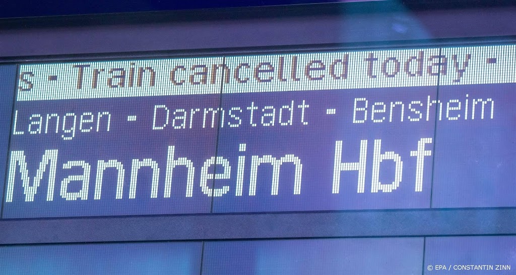 Deutsche Bahn komt met nooddienstregeling vanwege spoorstaking