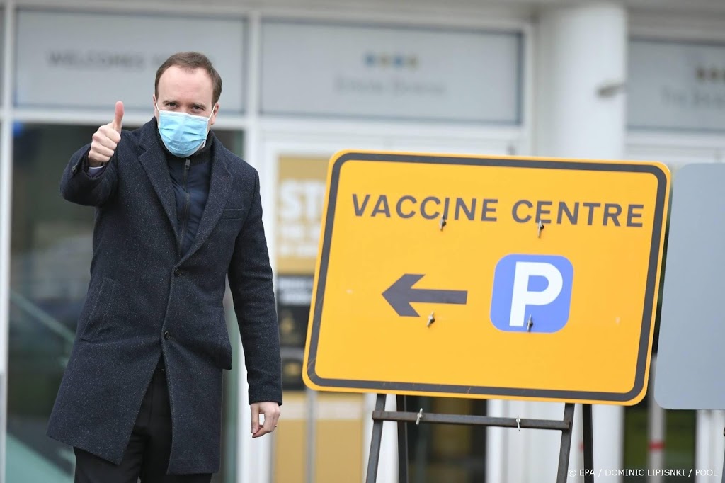 Britse gezondheidsminister blij met tempo vaccinaties