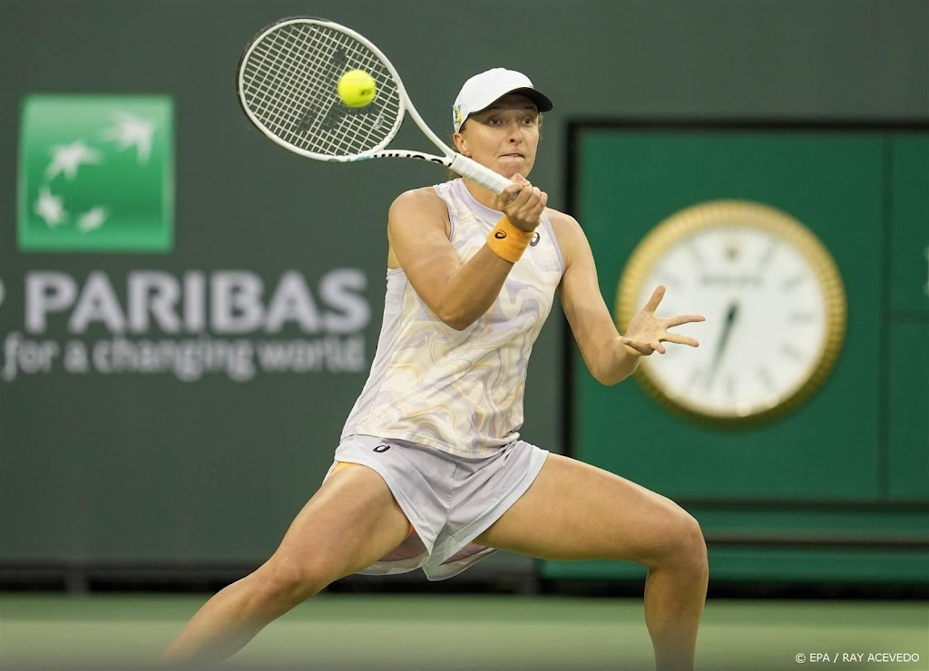 Swiatek op koers voor tweede titel tennistoernooi Indian Wells
