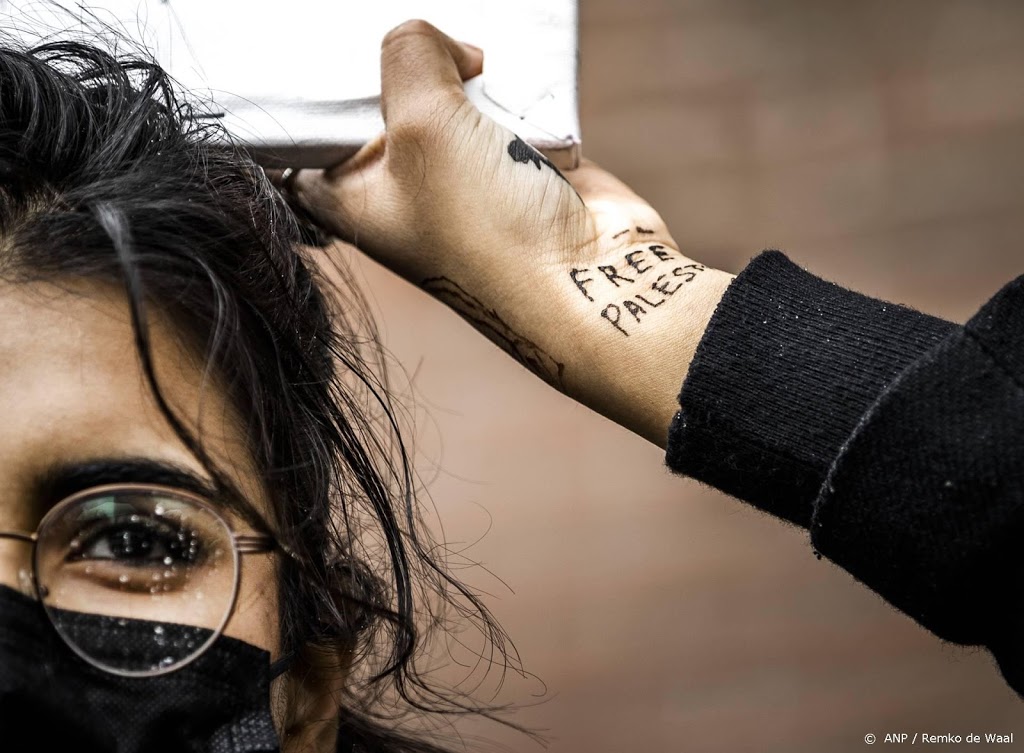 Steunbetuiging aan Palestina op Vrijthof in Maastricht