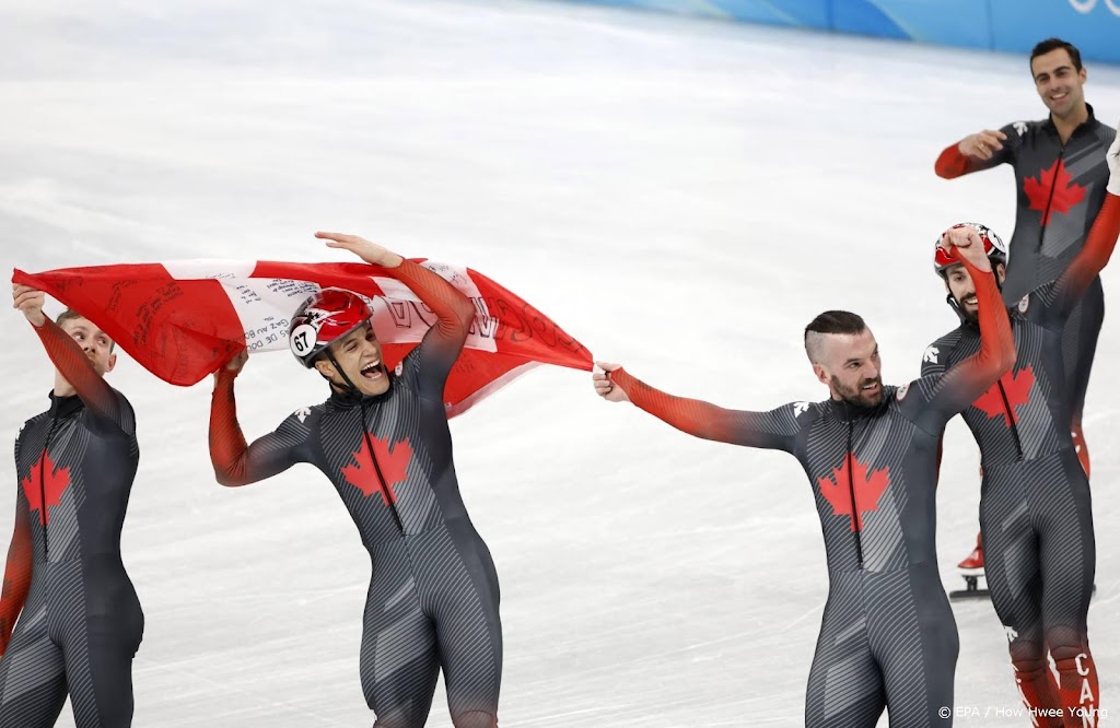 Shorttrackers Canada winnen op Spelen goud op aflossing