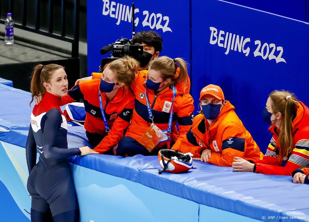 Shorttrackster Schulting raakt door 'beuk' zicht op goud kwijt