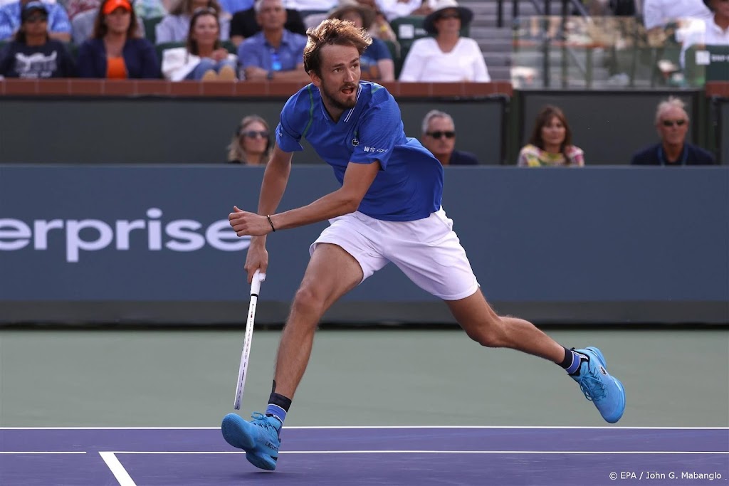 Russische tennisser Medvedev naar laatste vier in Indian Wells