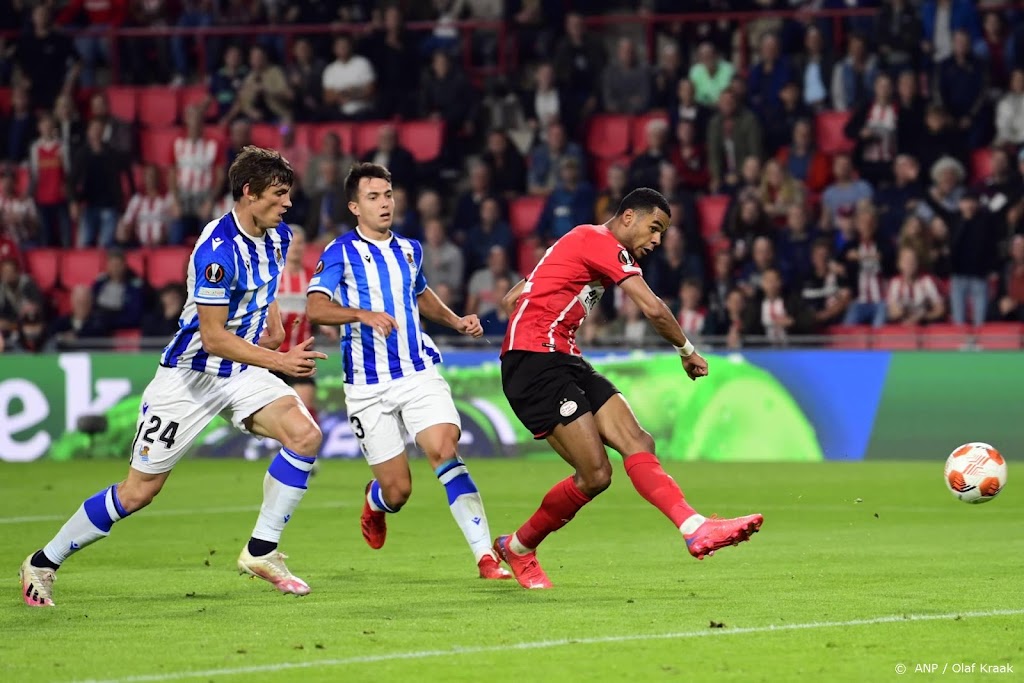 PSV speelt in Europa League gelijk (2-2) tegen Real Sociedad