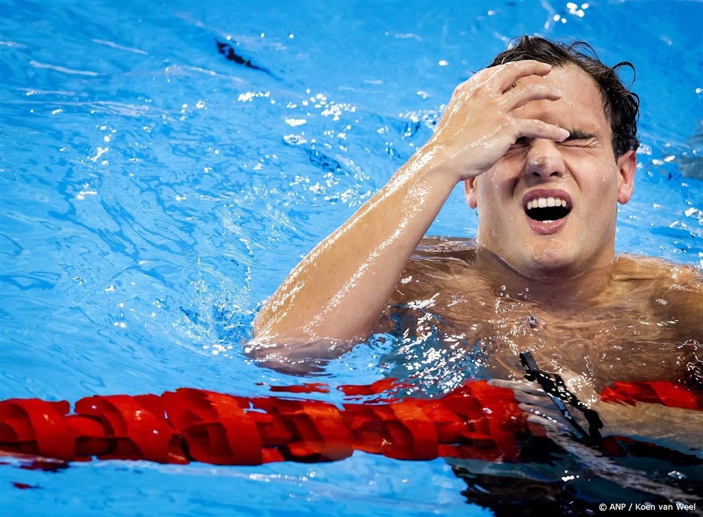Zwemmer Korstanje grijpt nipt naast medaille op 100 meter vlinder