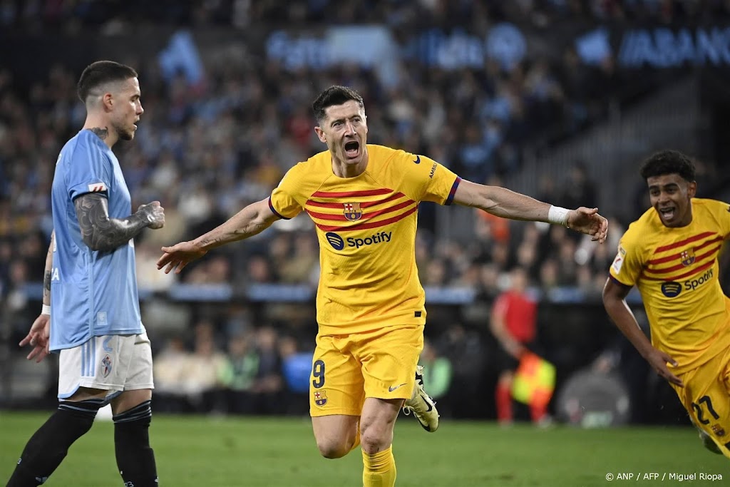 Lewandowski laat FC Barcelona ontsnappen tegen RC Celta