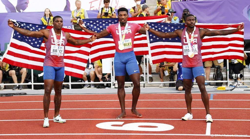 Amerikaanse sprinters superieur in WK-finale 100 meter