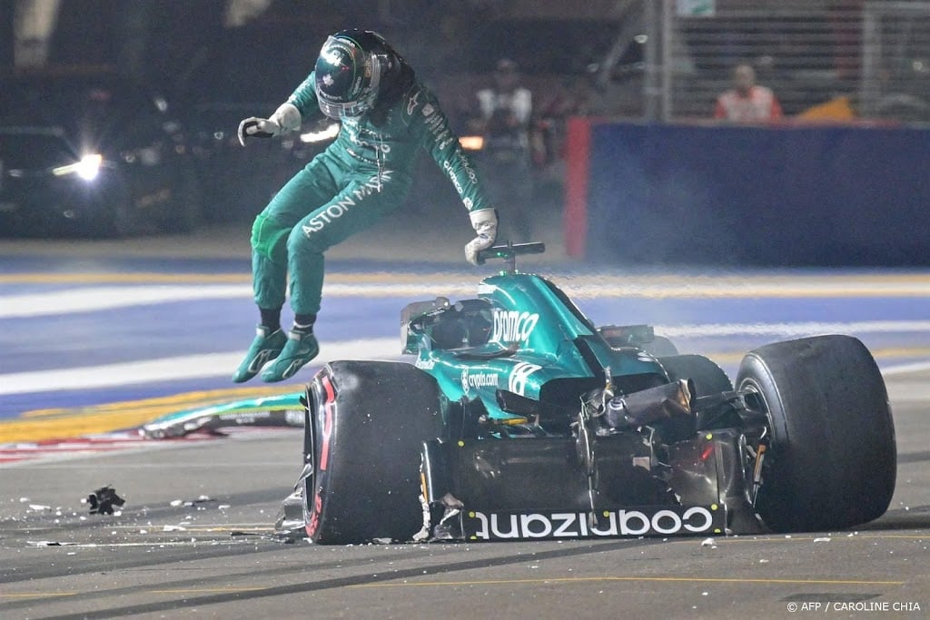 Autocoureur Stroll start niet in GP van Singapore na zware crash